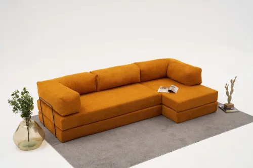 Rohová sedacia súprava / Rohová pohovka Comfort - Orange
