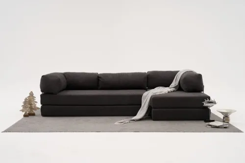 Rohová sedacia súprava / Rohová pohovka Comfort - Anthracite