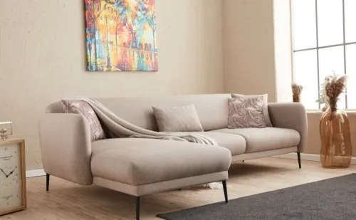 Rohová rozkladacia pohovka Venus L - Cream