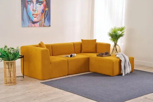 Rohová sedacia súprava / Rohová pohovka Raks - Orange