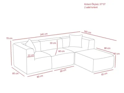 Detail produktu Rohová sedacia súprava / Rohová pohovka Raks - Cream