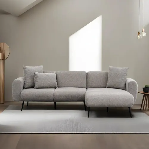 Rohová sedacia súprava / Rohová pohovka Side Right - Light Grey