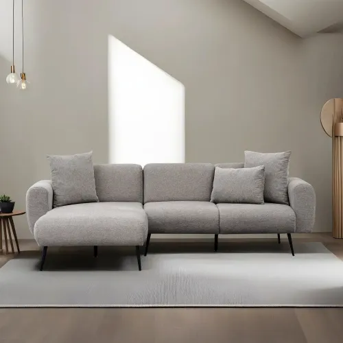 Rohová sedacia súprava / Rohová pohovka Side Left - Light Grey