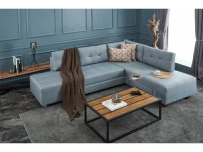 Rohová rozkladacia pohovka Manama Corner Sofa Bed Right - Light Blue