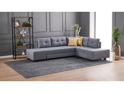 Detail produktu Rohová rozkladacia pohovka Manama Corner Sofa Bed Right - Grey