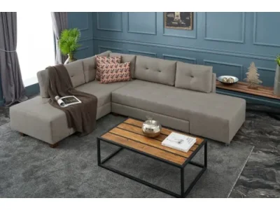 Detail produktu Rohová rozkladacia pohovka Manama Corner Sofa Bed Left - Cream
