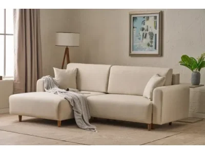 Rohová rozkladacia pohovka Mane Left - Cream