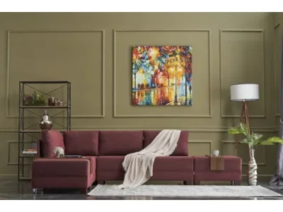 Rohová rozkladacia pohovka Fly Corner Sofa Bed Left - Claret Red