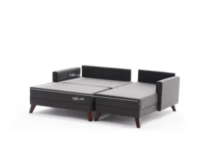 Detail produktu Rohová rozkladacia pohovka Bella Mini Corner Sofa Right - Anthracite