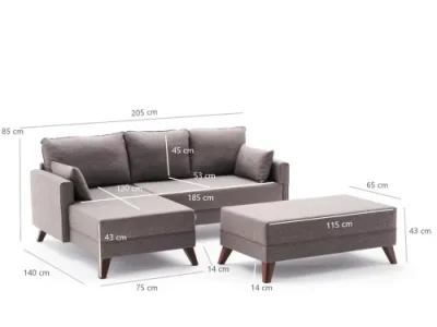 Detail produktu Rohová rozkladacia pohovka Bella Mini Corner Sofa Left - Brown