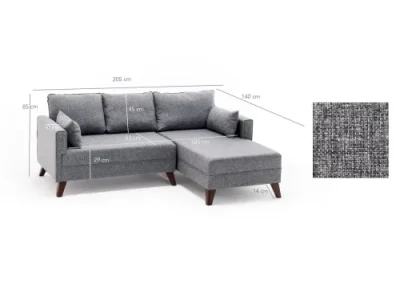 Detail produktu Rohová rozkladacia pohovka Bella Corner Sofa Right 2