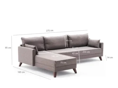 Detail produktu Rohová sedacia súprava / Rohová pohovka Bella Corner Sofa Left - Brown