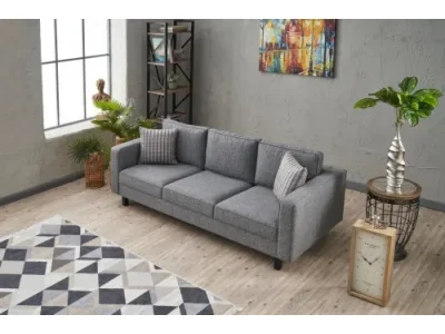 Trojmiestna pohovka Kale Linen - Grey