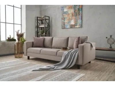 Trojmiestna pohovka Kale Linen - Cream