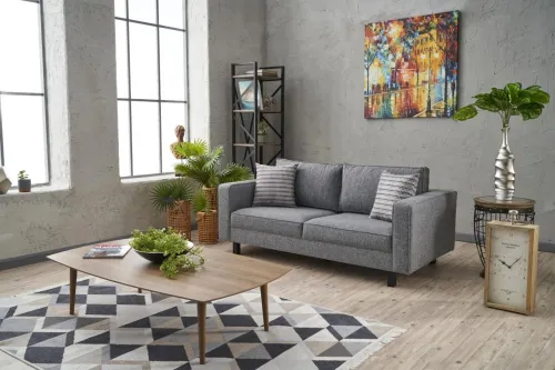 Dvojmiestna pohovka Kale Linen - Grey