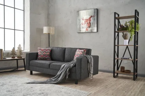Dvojmiestna pohovka Kale Linen - Anthracite
