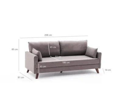 Detail produktu Trojmiestna rozkladacia pohovka Bella Sofa Bed - Brown