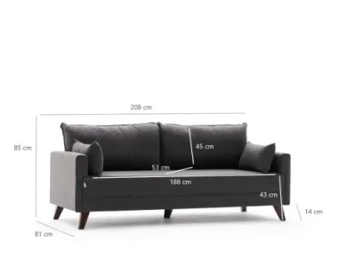 Detail produktu Trojmiestna pohovka Bella Sofa For 3 Pr - Anthracite