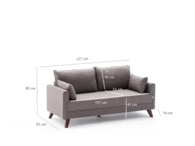 Detail produktu Dvojmiestna pohovka Bella Sofa For 2 Pr - Brown