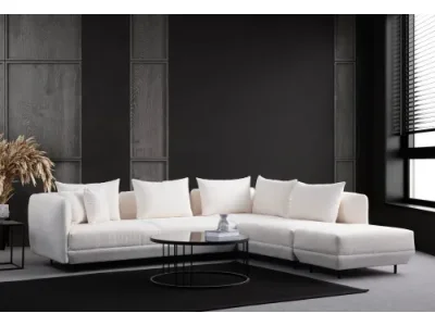 Rohová sedacia súprava / Rohová pohovka Floransa - White