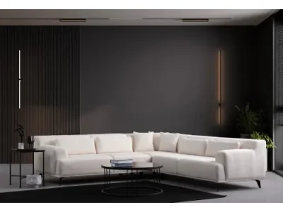 Rohová sedacia súprava / Rohová pohovka Jaguar Corner L2-C-2R - White