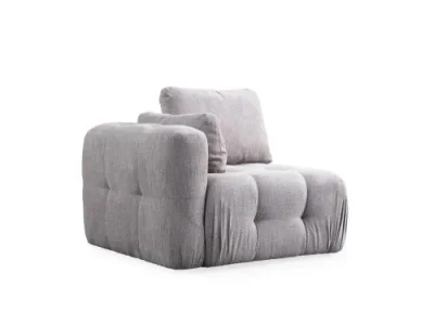 Detail produktu Rohová sedacia súprava / Rohová pohovka Amaris 3 Seater With Pouffe - Light Grey