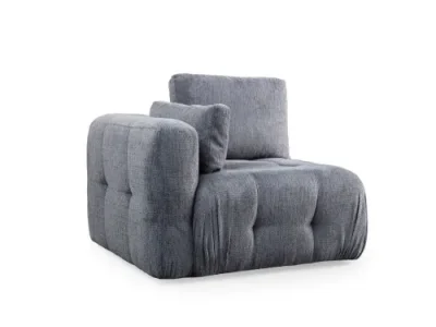 Detail produktu Rohová sedacia súprava / Rohová pohovka Amaris 3 Seater With Pouffe - Grey