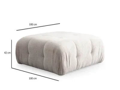 Detail produktu Rohová sedacia súprava / Rohová pohovka Amaris 3 Seater With Pouffe - Beige