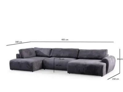 Detail produktu Rohová sedacia súprava / Rohová pohovka Enjoy Corner Chl-O3-2R - Anthracite