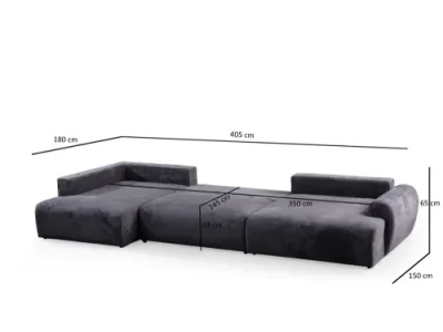 Detail produktu Rohová sedacia súprava / Rohová pohovka Enjoy Corner Chl-O3-2R - Anthracite