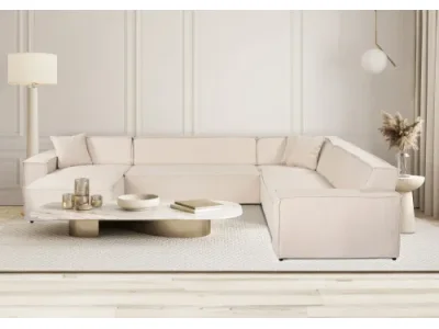 Rohová sedacia súprava / Rohová pohovka Puzzle Corner (Chl-02-C-2R) - Beige