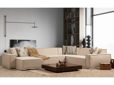 Rohová sedacia súprava / Rohová pohovka Lego Corner (Chl-02-C-2R) - Cream