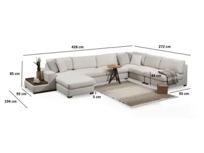 Detail produktu Rohová sedacia súprava / Rohová pohovka Loop 10