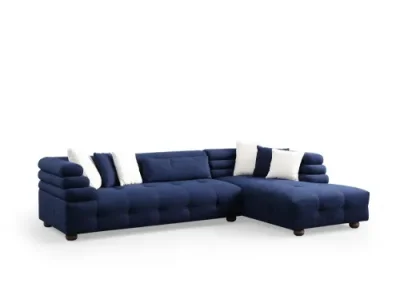 Rohová sedacia súprava / Rohová pohovka Boston Right - Night Blue