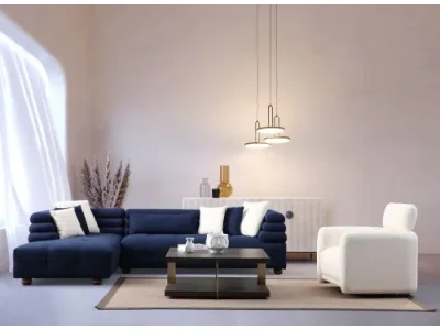 Detail produktu Rohová sedacia súprava / Rohová pohovka Boston Left - Night Blue