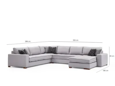 Detail produktu Rohová sedacia súprava / Rohová pohovka Lena Corner - Light Grey