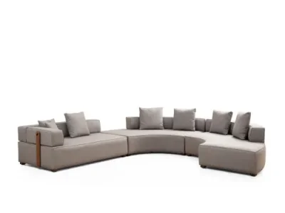 Detail produktu Rohová sedacia súprava / Rohová pohovka Gondol-4 (CHL-SOL-CHL-SAĞ-3R) - Grey