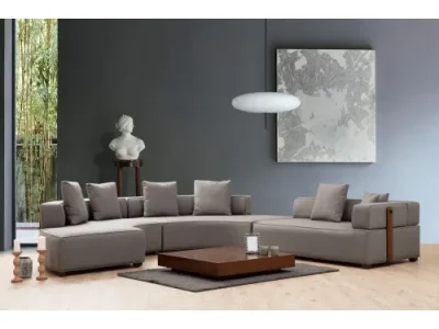 Rohová sedacia súprava / Rohová pohovka Gondol-4 (CHL SOL-CHLSAĞ-3R) - Grey