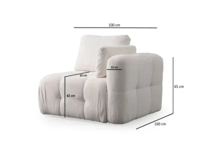 Detail produktu Trojmiestna pohovka Amaris 3 Seater -White