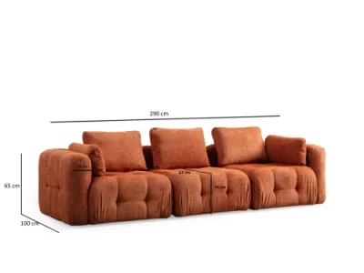 Detail produktu Trojmiestna pohovka Amaris 3 Seater - Orange