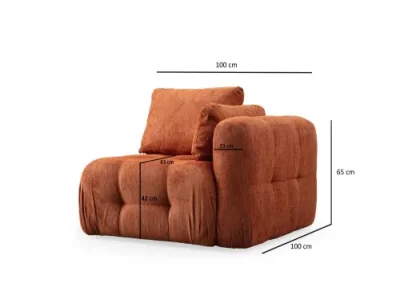 Detail produktu Trojmiestna pohovka Amaris 3 Seater - Orange