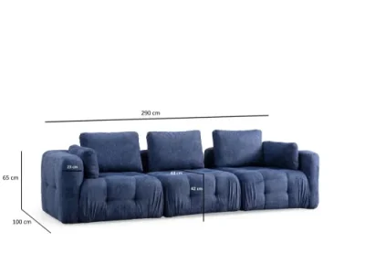 Detail produktu Trojmiestna pohovka Amaris 3 Seater - Navy Blue