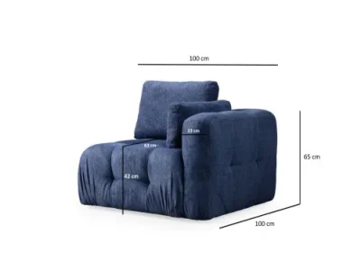 Detail produktu Trojmiestna pohovka Amaris 3 Seater - Navy Blue