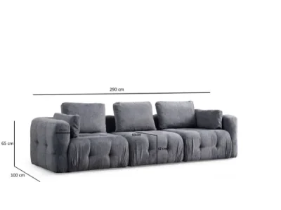 Detail produktu Trojmiestna pohovka Amaris 3 Seater - Grey