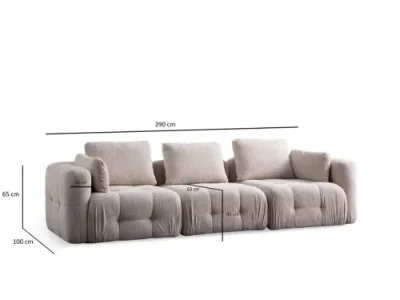 Detail produktu Trojmiestna pohovka Amaris 3 Seater - Beige