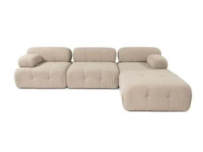 Detail produktu Rohová sedacia súprava / Rohová pohovka Doblo 3 Seater with Pouffe ( L1-O1-1R-Pouffe) - Peach
