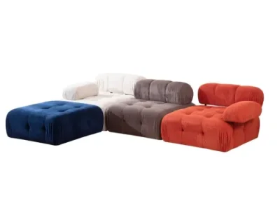 Rohová sedacia súprava / Rohová pohovka Doblo 3 Seater with Pouffe ( L1-O1-1R-Pouffe) - Multicolor