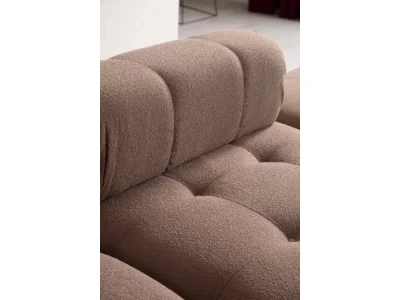Detail produktu Rohová sedacia súprava / Rohová pohovka Doblo 3 Seater with Pouffe ( L1-O1-1R-Pouffe) - Cappuccino