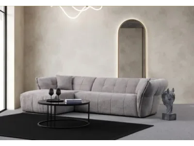 Rohová sedacia súprava / Rohová pohovka Boxer Left - Light Grey