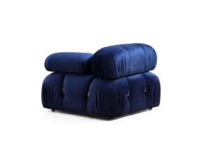 Detail produktu Rohová sedacia súprava / Rohová pohovka Bubble Velvet Blue L1-O1-1R-PUF